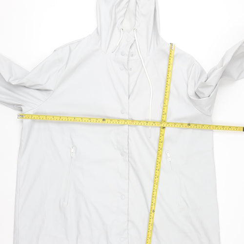 Dunnes Stores Women’s White 2XL Hooded Waterproof Rain Coat Jacket