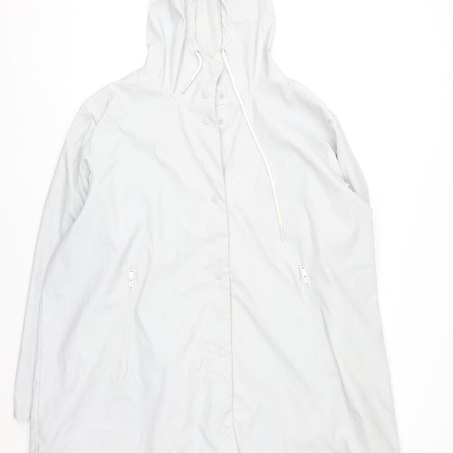 Dunnes Stores Women’s White 2XL Hooded Waterproof Rain Coat Jacket