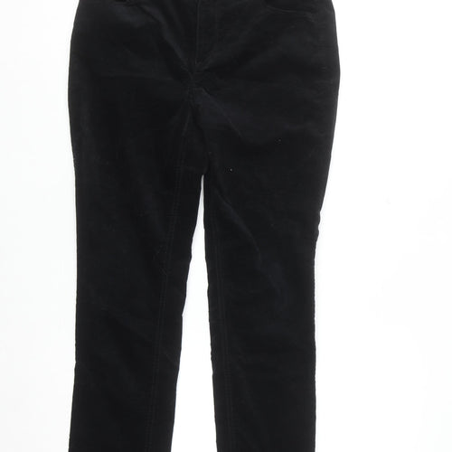 Talbots Petites Black Corduroy Straight Leg Trousers Womens Size 6P
