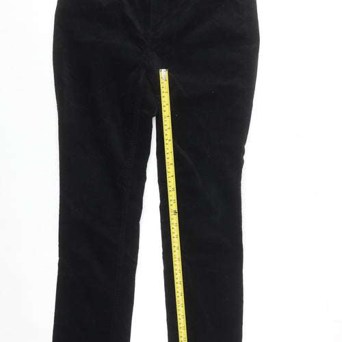 Talbots Petites Black Corduroy Straight Leg Trousers Womens Size 6P