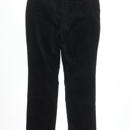 Talbots Petites Black Corduroy Straight Leg Trousers Womens Size 6P