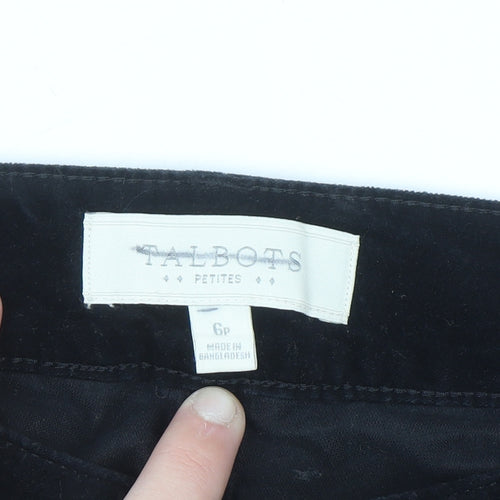 Talbots Petites Black Corduroy Straight Leg Trousers Womens Size 6P