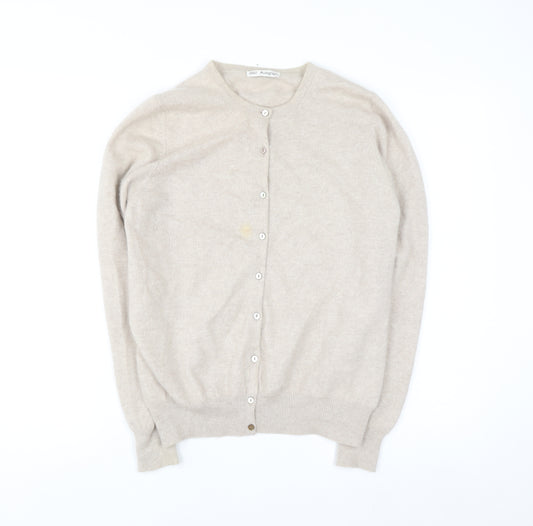 Marks and Spencer Women Beige Cashmere Cardigan UK 12