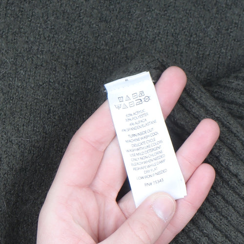 William Rast Women’s Green Roll Neck Pullover Jumper Size 20