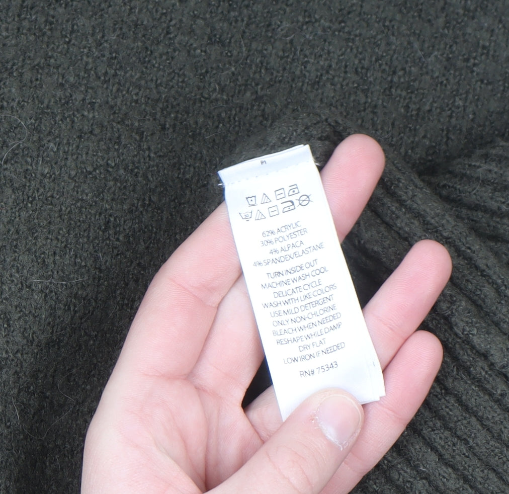 William Rast Women’s Green Roll Neck Pullover Jumper Size 20