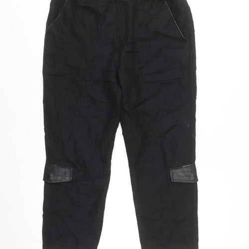 Bagatelle Collection Women's Black Cargo Trousers Size S Elastic Waist