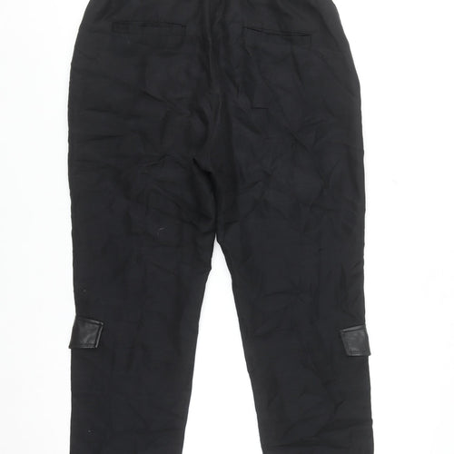 Bagatelle Collection Women's Black Cargo Trousers Size S Elastic Waist