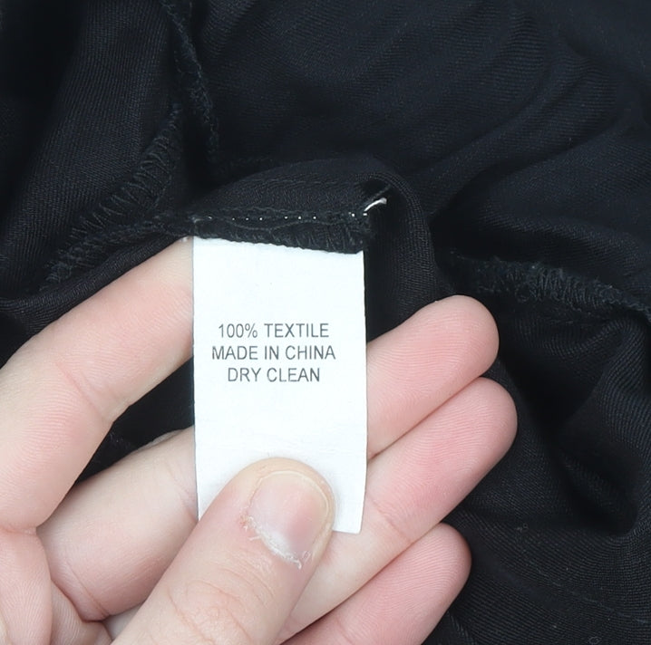 Bagatelle Collection Women's Black Cargo Trousers Size S Elastic Waist