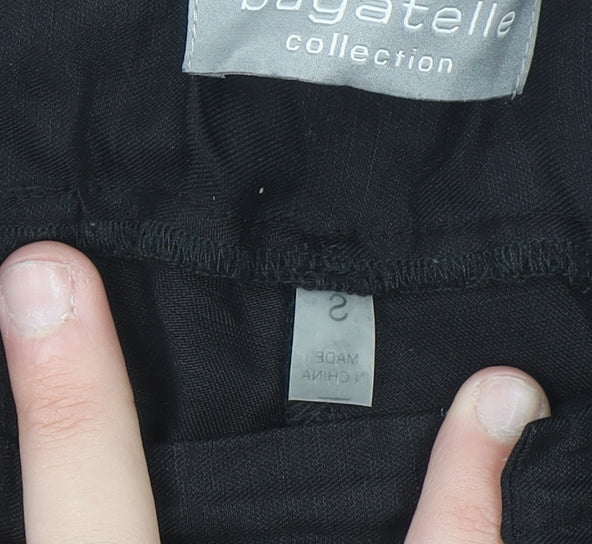 Bagatelle Collection Women's Black Cargo Trousers Size S Elastic Waist