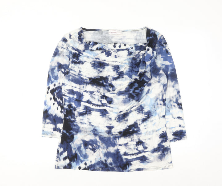Dunnes Stores Signature Blue Abstract Viscose Tunic Top Women’s UK 16