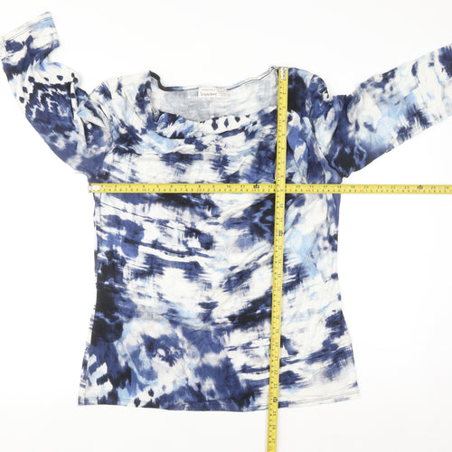 Dunnes Stores Signature Blue Abstract Viscose Tunic Top Women’s UK 16