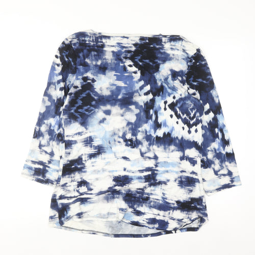 Dunnes Stores Signature Blue Abstract Viscose Tunic Top Women’s UK 16