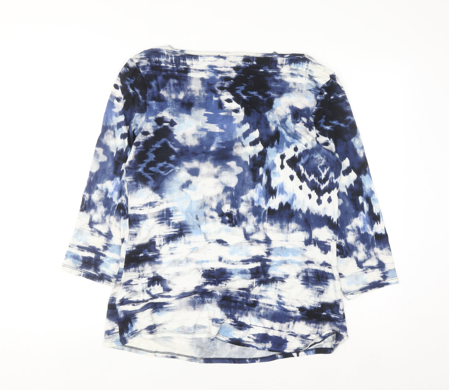 Dunnes Stores Signature Blue Abstract Viscose Tunic Top Women’s UK 16