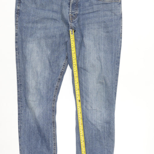 Jack & Jones Men's Blue Slim Straight Jeans 34W 30L