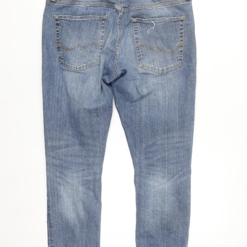 Jack & Jones Men's Blue Slim Straight Jeans 34W 30L