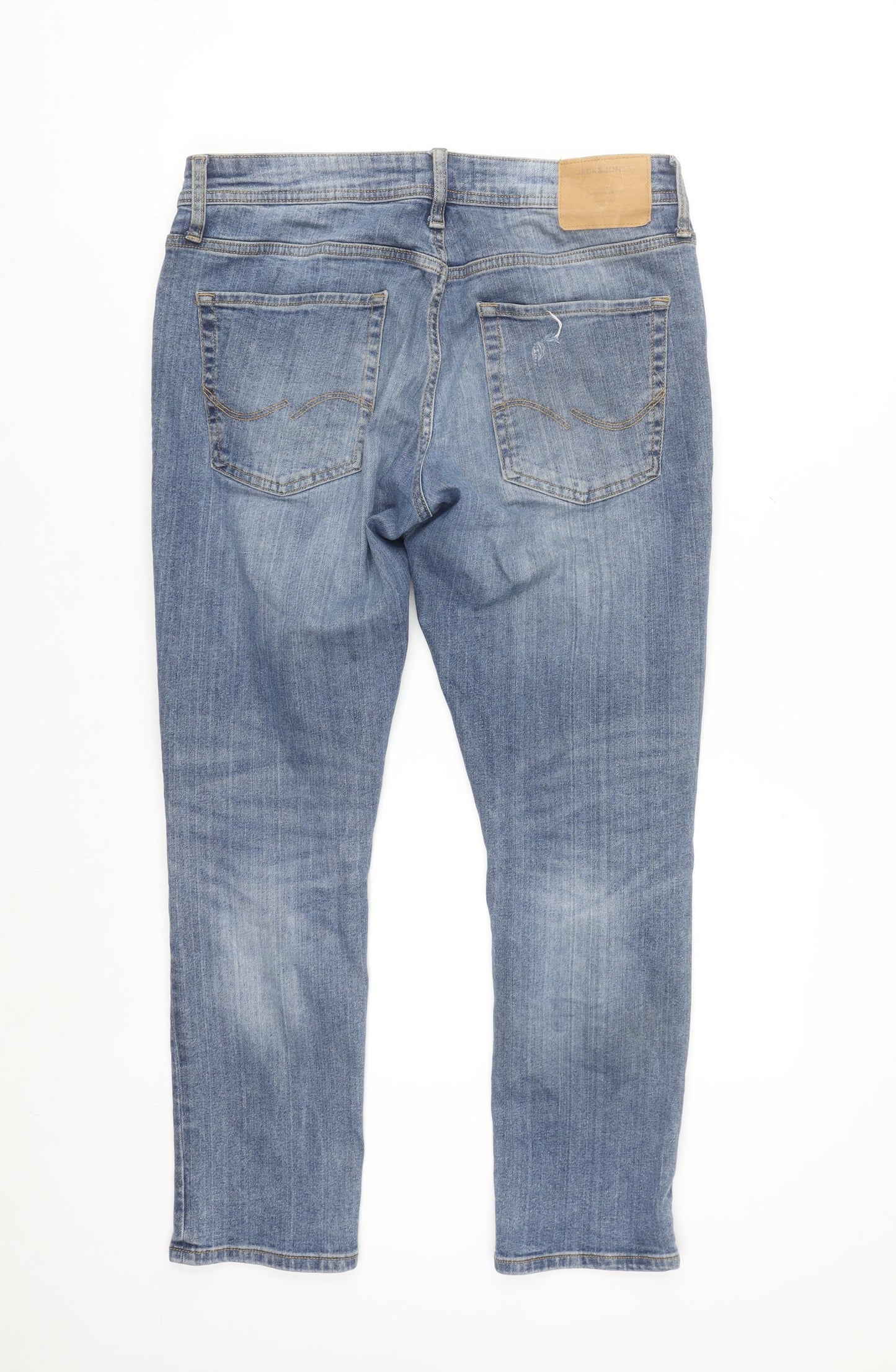 Jack & Jones Men's Blue Slim Straight Jeans 34W 30L