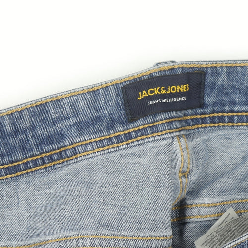 Jack & Jones Men's Blue Slim Straight Jeans 34W 30L