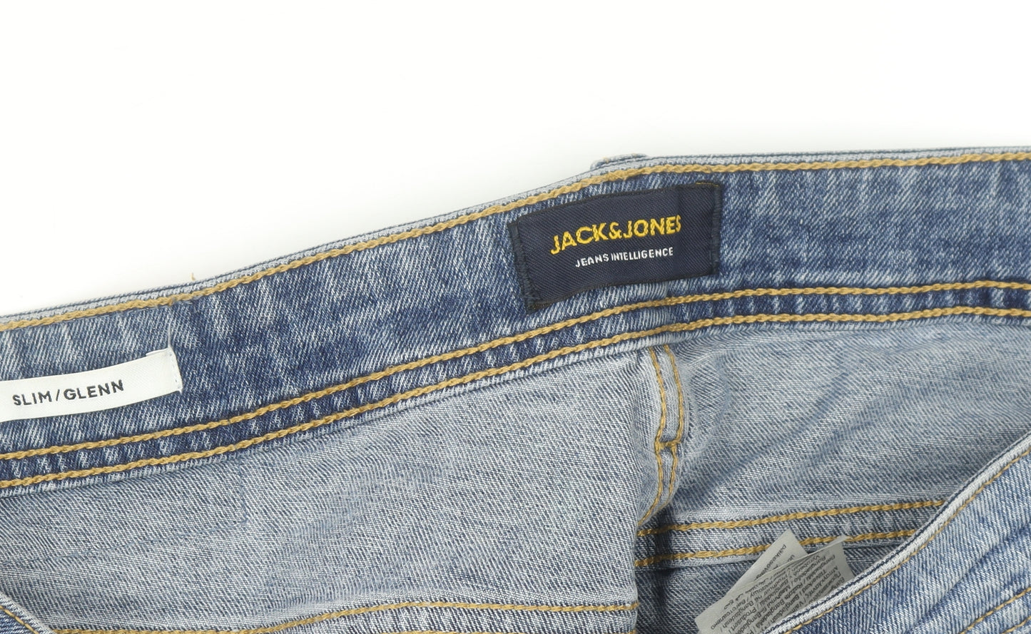Jack & Jones Men's Blue Slim Straight Jeans 34W 30L