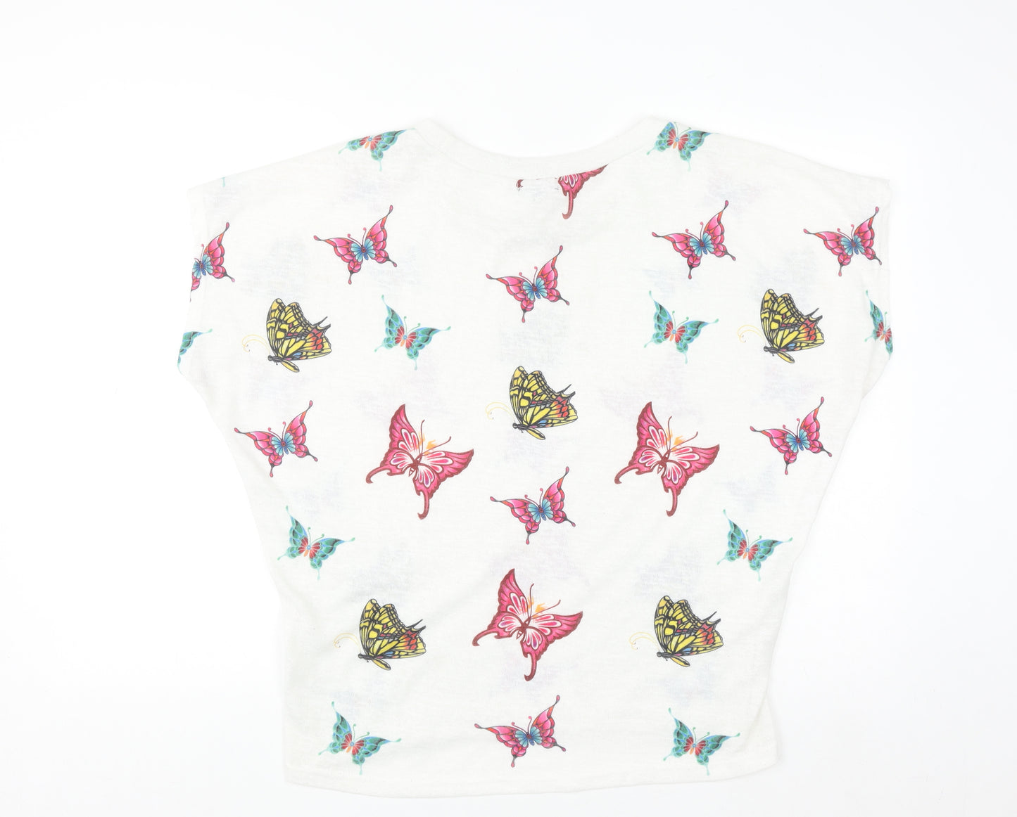 Stella Morgan Womens White Butterfly Print Pullover Jumper Size 10