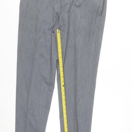 Burton Mens Grey Regular Fit Dress Trousers 34W Smart Work Pants