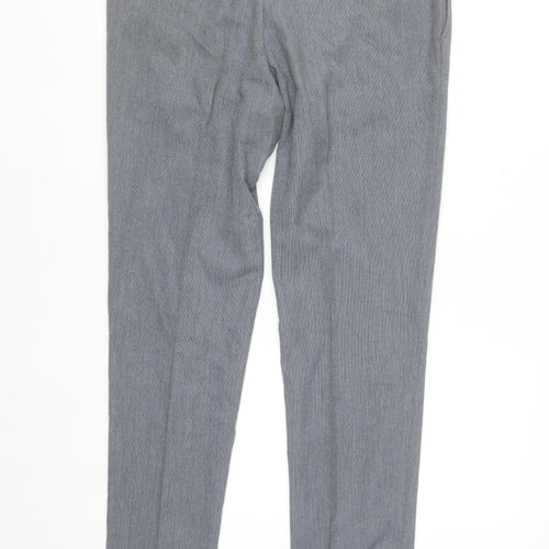 Burton Mens Grey Regular Fit Dress Trousers 34W Smart Work Pants