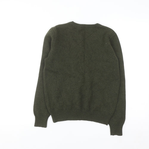 Ralph Lauren Men’s Green Wool Cashmere V-Neck Jumper M