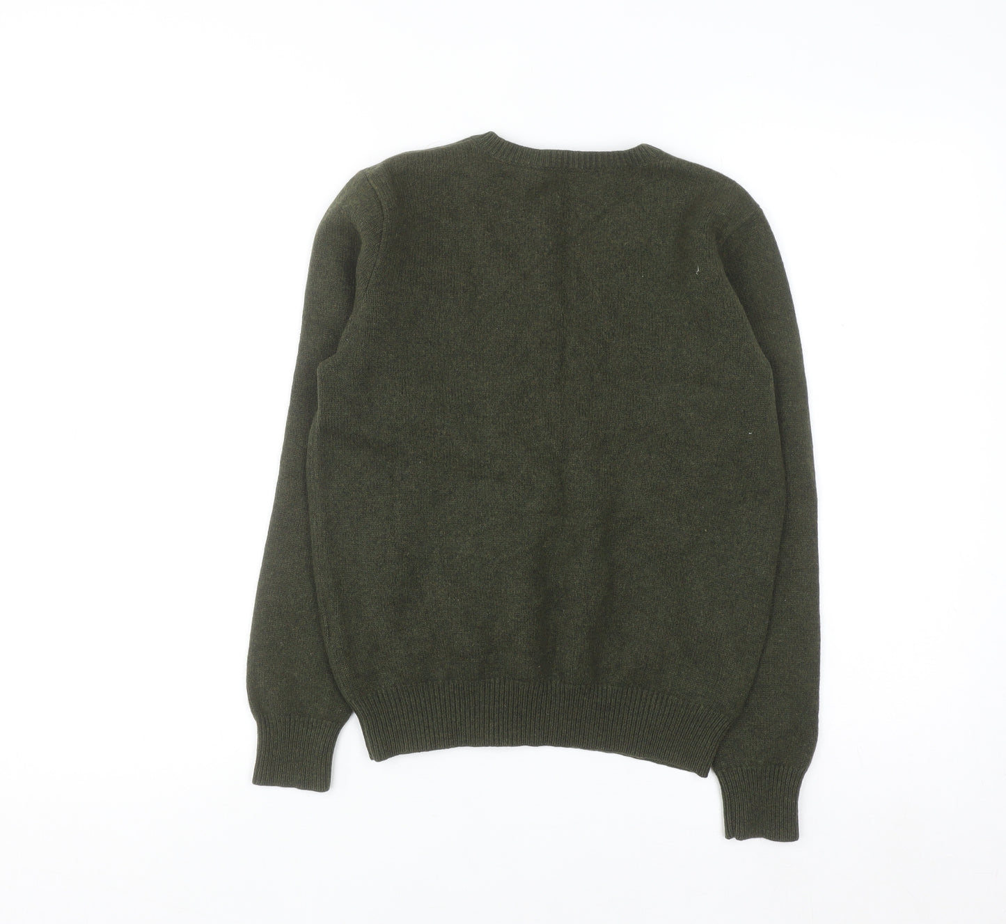 Ralph Lauren Men’s Green Wool Cashmere V-Neck Jumper M