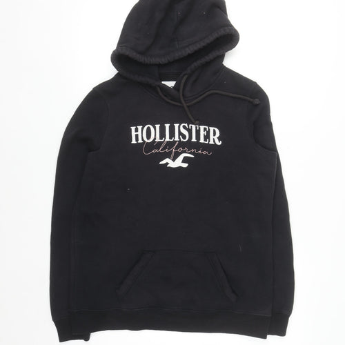 Hollister Women's Black Pullover Hoodie Medium Cotton Blend