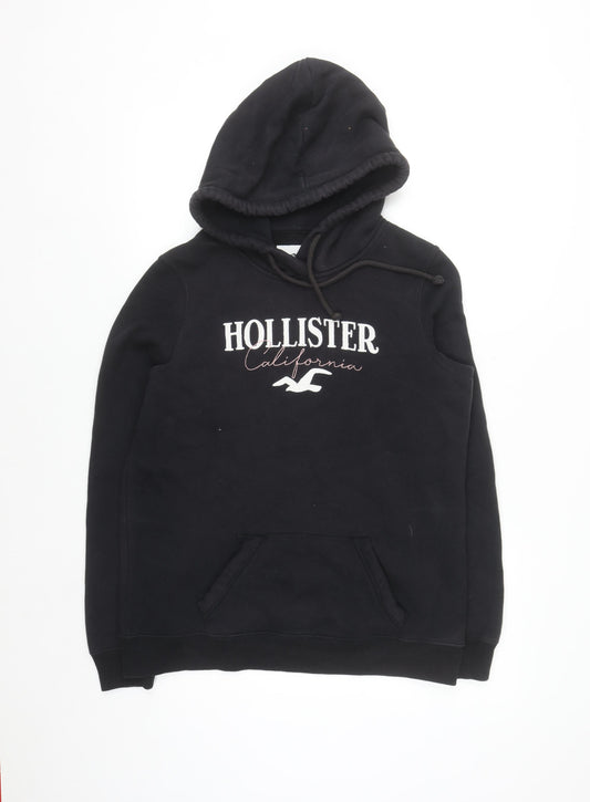 Hollister Women's Black Pullover Hoodie Medium Cotton Blend