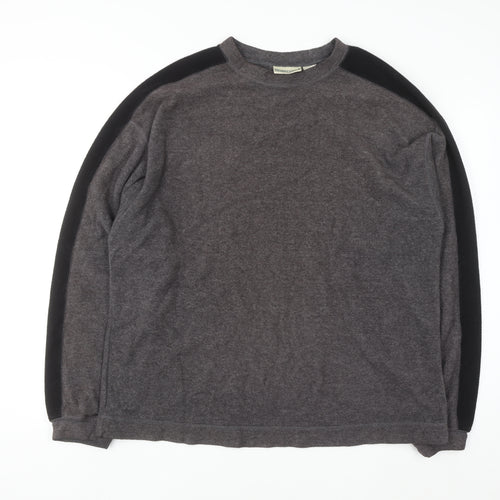 Prides Landing Men’s Brown Fleece Pullover Sweatshirt Size L