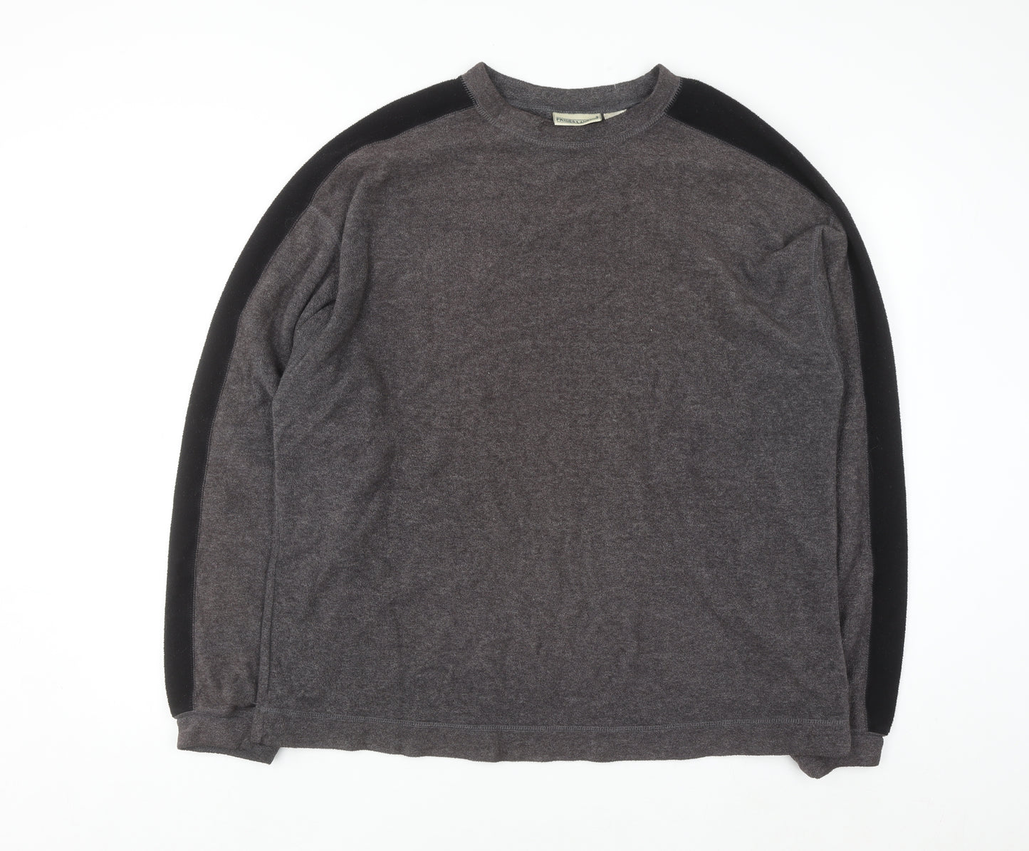 Prides Landing Men’s Brown Fleece Pullover Sweatshirt Size L
