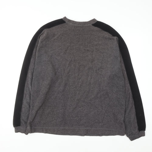 Prides Landing Men’s Brown Fleece Pullover Sweatshirt Size L