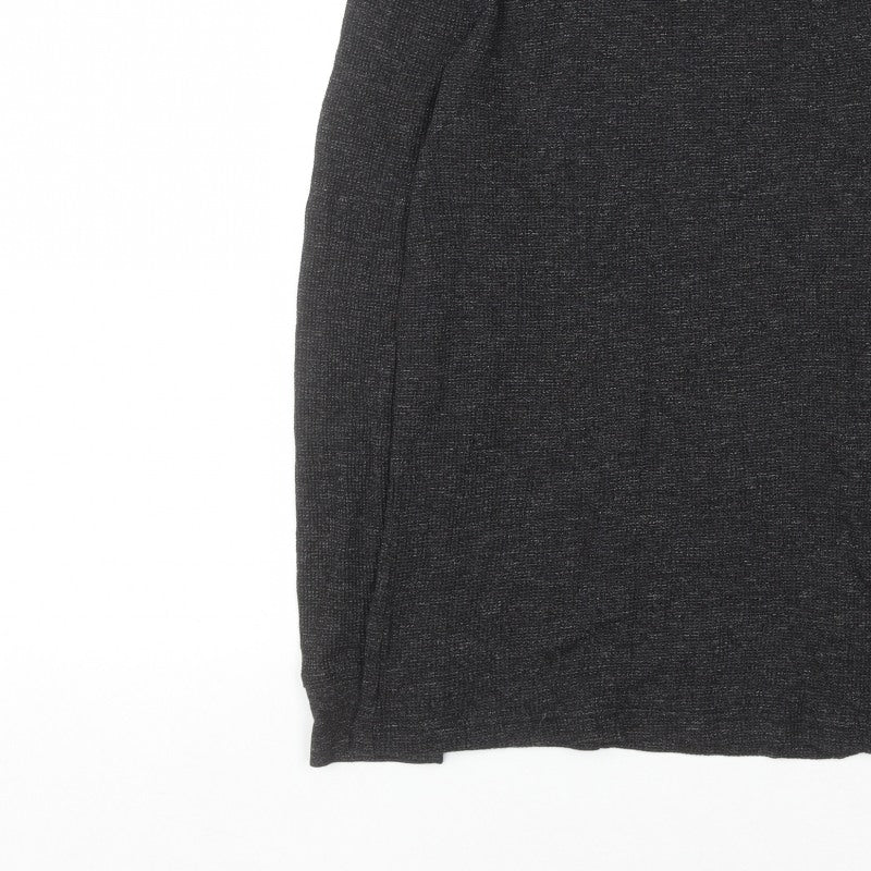 H&M Men’s Black Slim Fit Crew Neck Long Sleeve Jumper Size S