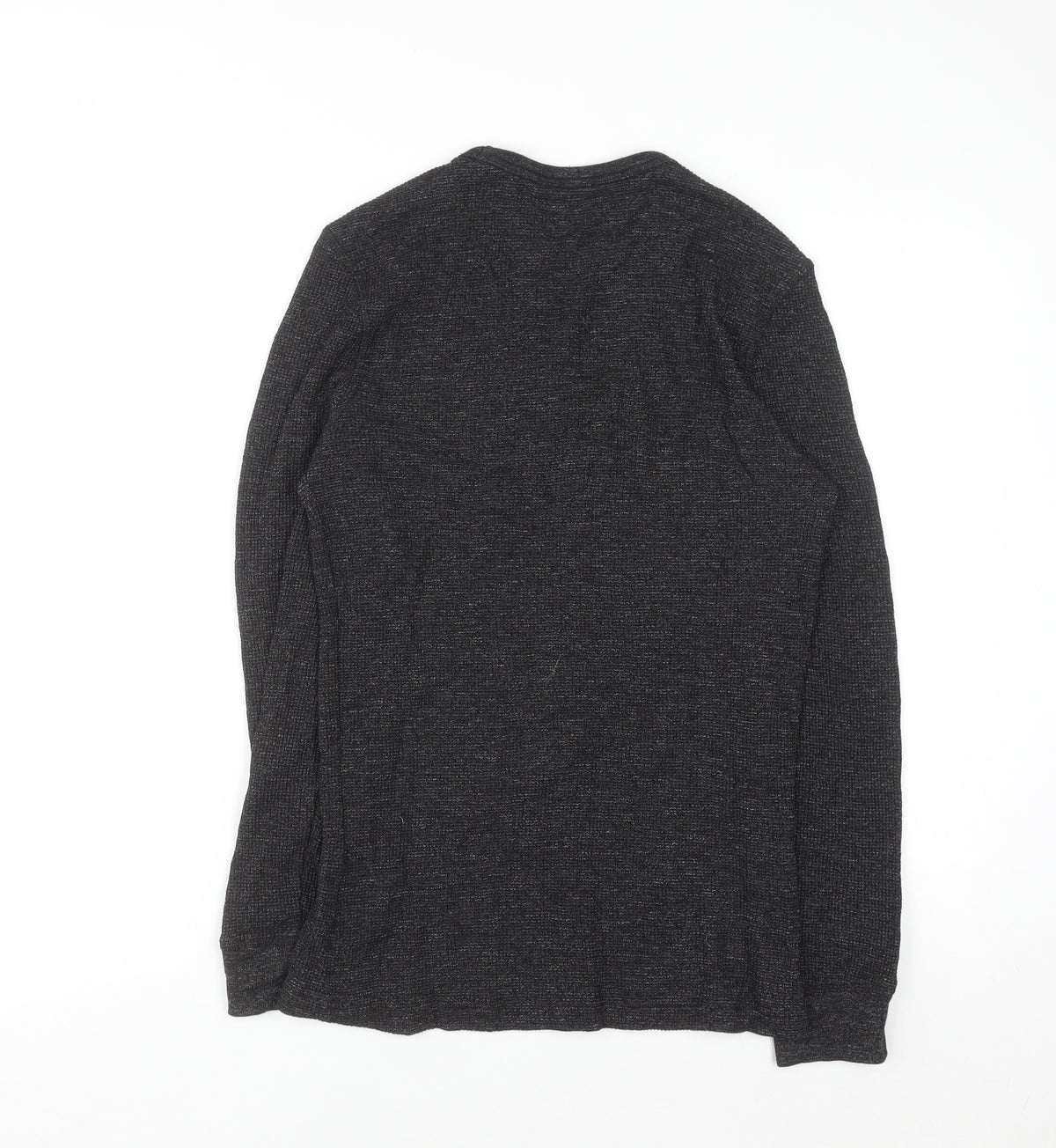 H&M Men’s Black Slim Fit Crew Neck Long Sleeve Jumper Size S