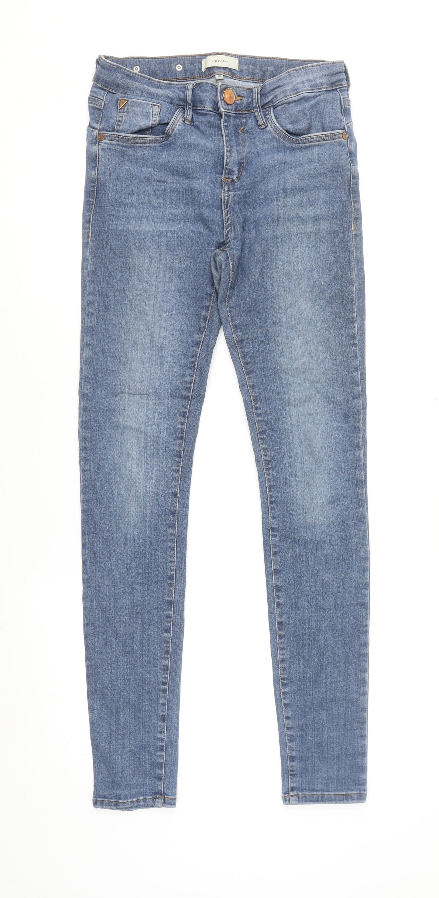 River Island Women’s Blue Skinny Mid Rise Jeans Size 10