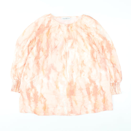 Gallery Women's Pink Tunic Blouse M Lightweight Viscose Top