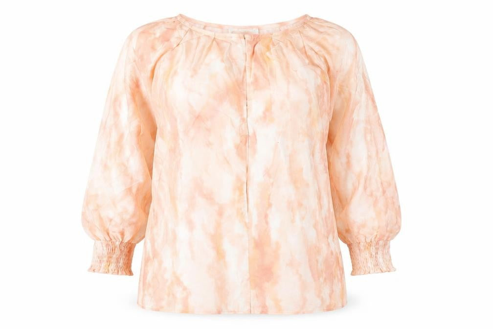 Front view of Gallery Women's Pink Tunic Blouse M Lightweight Viscose Top