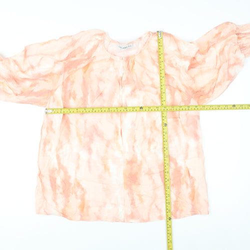 Gallery Women's Pink Tunic Blouse M Lightweight Viscose Top