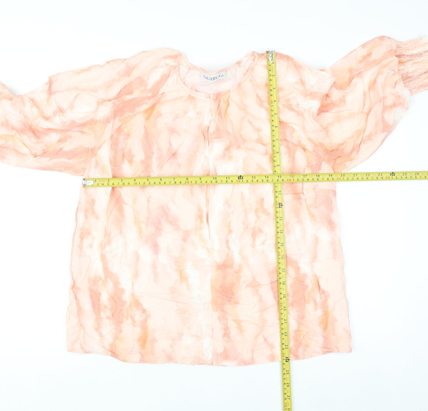 Gallery Women's Pink Tunic Blouse M Lightweight Viscose Top