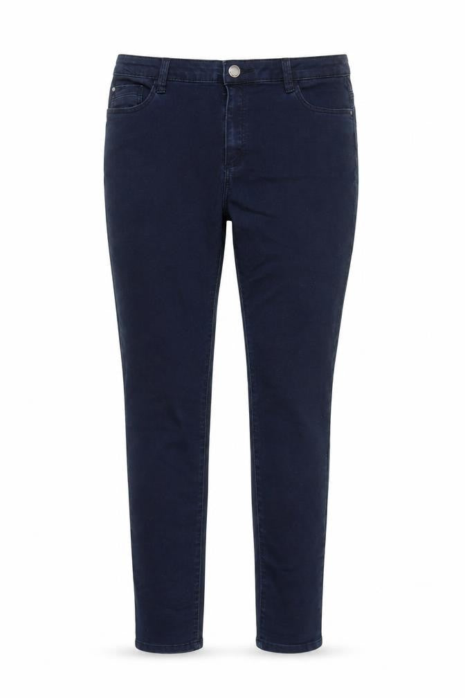 Front view of Damart women’s blue, size UK 14, skinny stretch denim jeans