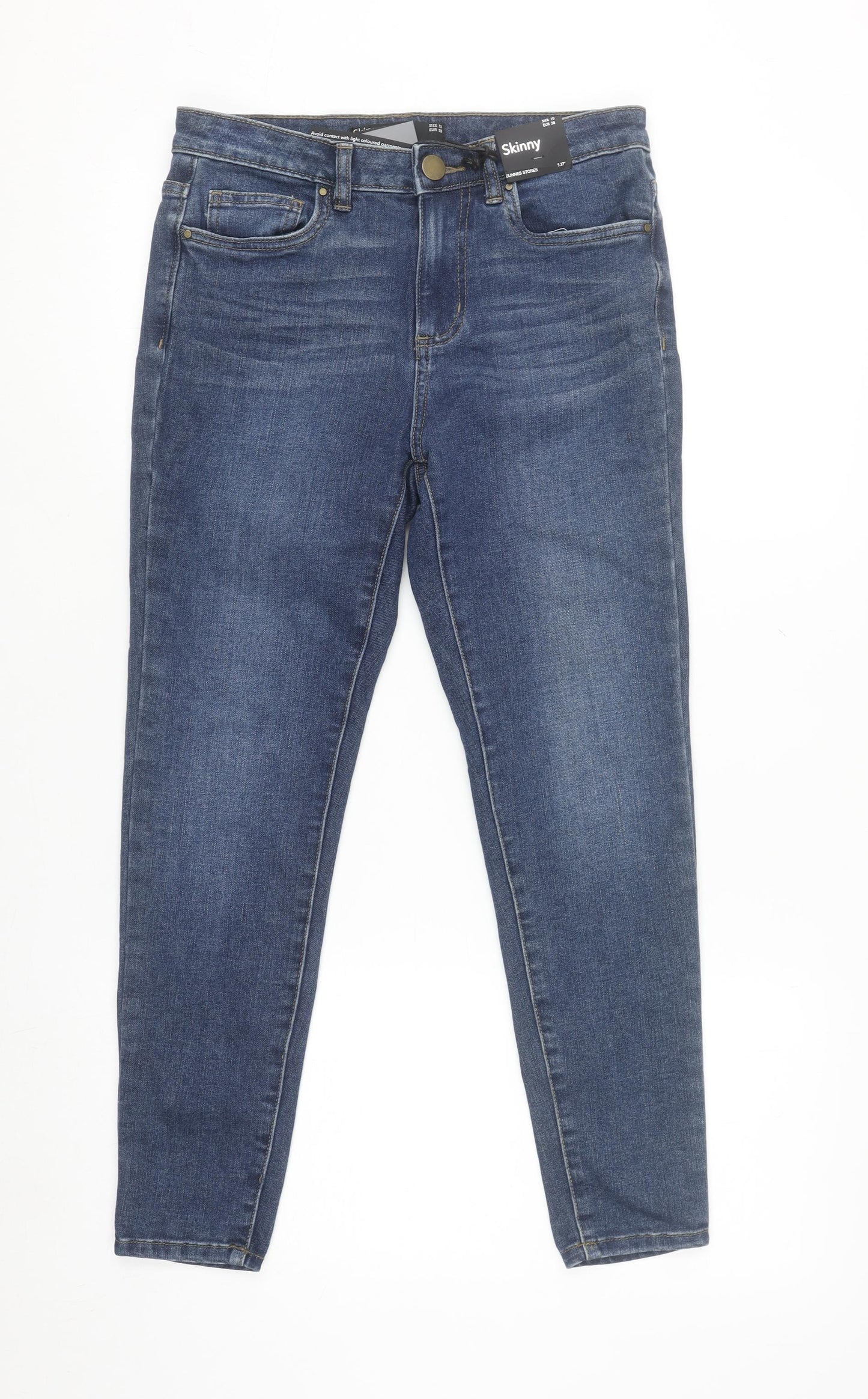Dunnes Stores Women's Blue Skinny Jeans Size 10 Regular Fit