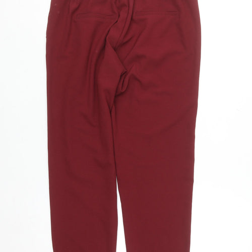 Tally Weijl Womens Red Jogger Trousers Size 12 Polyester Crepe