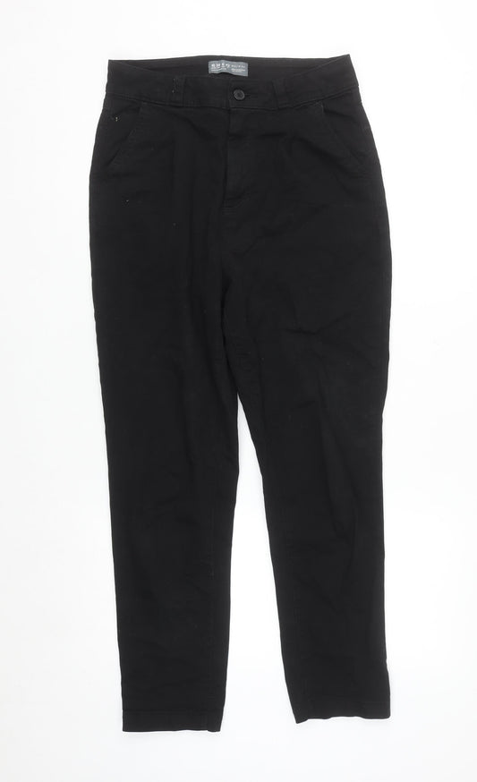 Primark Women Black Straight Leg Denim Jeans Size 10 Regular Fit