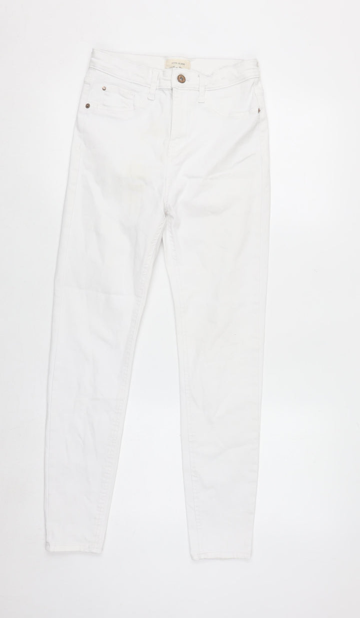 River Island Women's White Size 10 Skinny Jeans