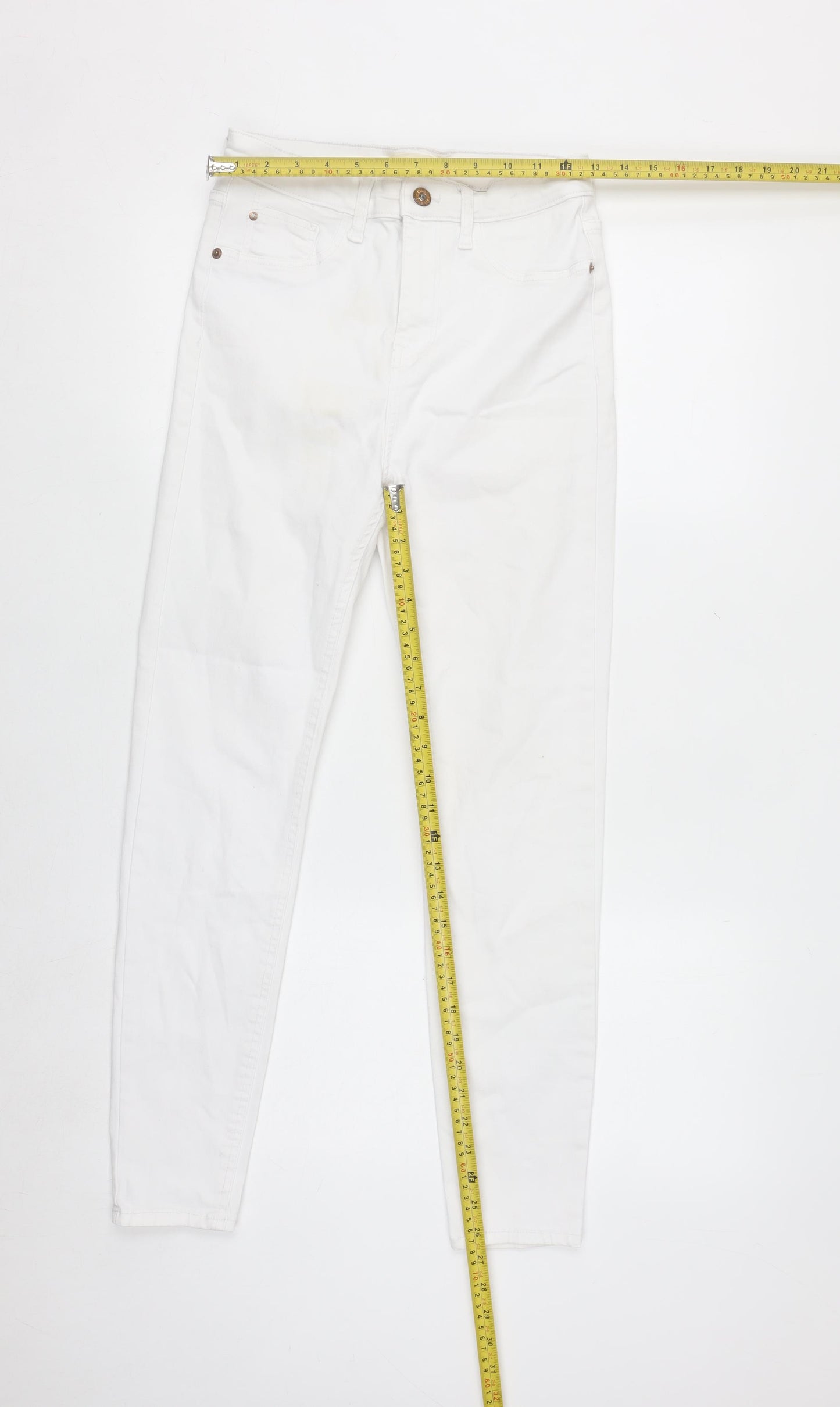 River Island Women's White Size 10 Skinny Jeans