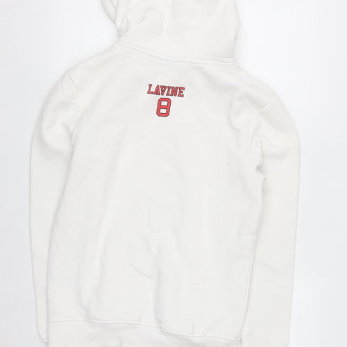 NBA Chicago Bulls Women's White Small Pullover Hoodie