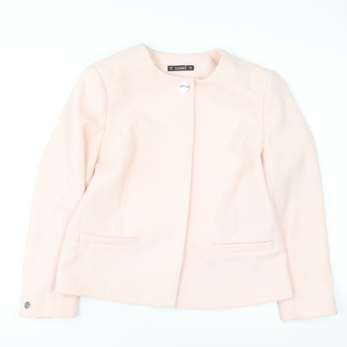 Dunnes Women Pink Size 12 Lined Short Blazer Jacket