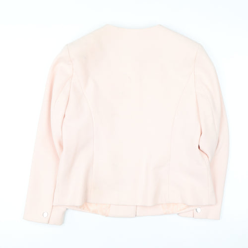 Dunnes Women Pink Size 12 Lined Short Blazer Jacket