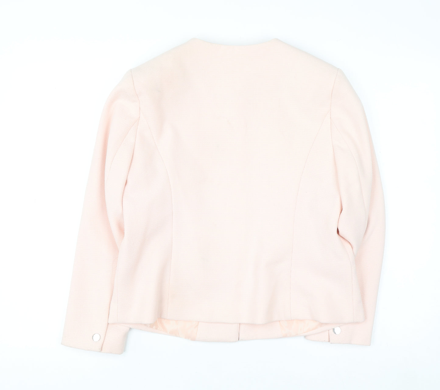 Dunnes Women Pink Size 12 Lined Short Blazer Jacket