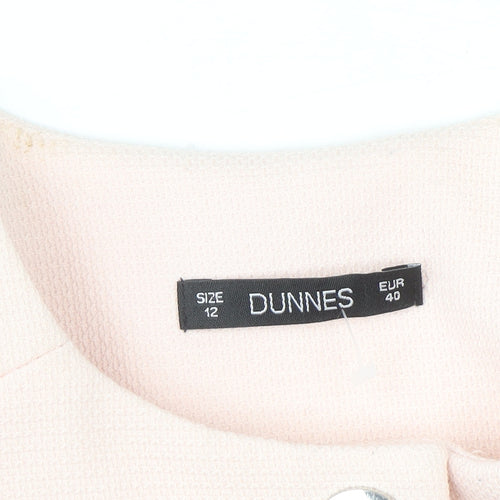 Dunnes Women Pink Size 12 Lined Short Blazer Jacket